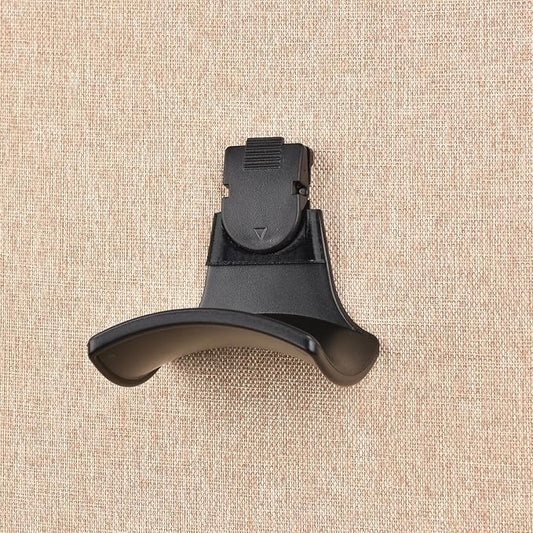 Fabric Wall Headphone Stand for Office, Cubicle Headphone Holder for Work Decor, Space-Saving Hanger Cubicle Accessories for Women Men Desk Organizer, Black (1 Pack)