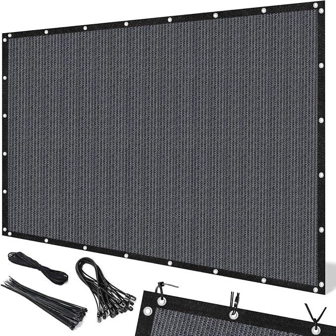Artpuch 90% Sun Shade Cloth, 5 x 10 FT Pergola Shade Cover Canopy with Grommets, Sun Screen Fabric Tarp for Patio, Outdoor, Garden, Backyard, Blue Grey