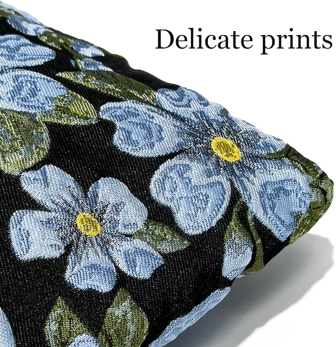 Puffy Laptop Sleeve 13-14 Inch Blue Flower, Protective Carrying Case for Men and Women, Cute Case Bag Compatible with 13 and 14 Inch Laptops, for MacBook Air M2, Asus/Dell Xps in Cover