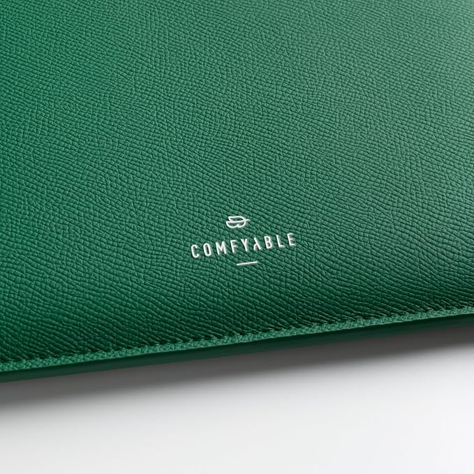Comfyable Laptop Sleeve 14 Inch Precisely Compatible with MacBook Pro M5 M4 M3 M2 Pro/Max 2026-2021, Genuine Leather Cover Case, Leafy Green