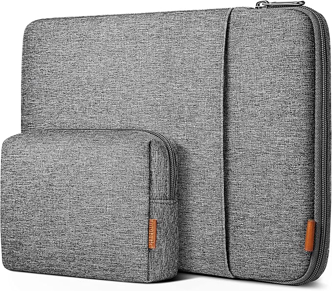 Inateck 360° Protective Laptop Bag with Accessory Bag, Compatible with 14-inch MacBook Pro/Max M5 M4 M3 M2 M1 2021-2025, Gray
