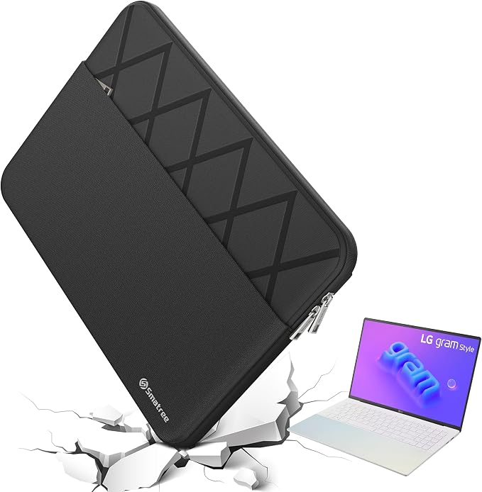 Smatree 16 inch Laptop Sleeve for LG Gram 16 or 2-in-1, for LG Gram Style 16 OLED, Protective Laptop Case with Accessory Pocket, YKK Zipper, Patented Super Corner Design (E619)