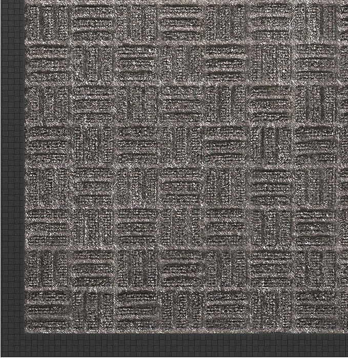 Ottomanson Scraper Doormat – Indoor Outdoor Entry Rug with Rubber Backing & Dirt-Trapping Polyester Pile, Non-Slip Front Door Mat for Mud & Pet Traffic – 18" x 30", Charcoal