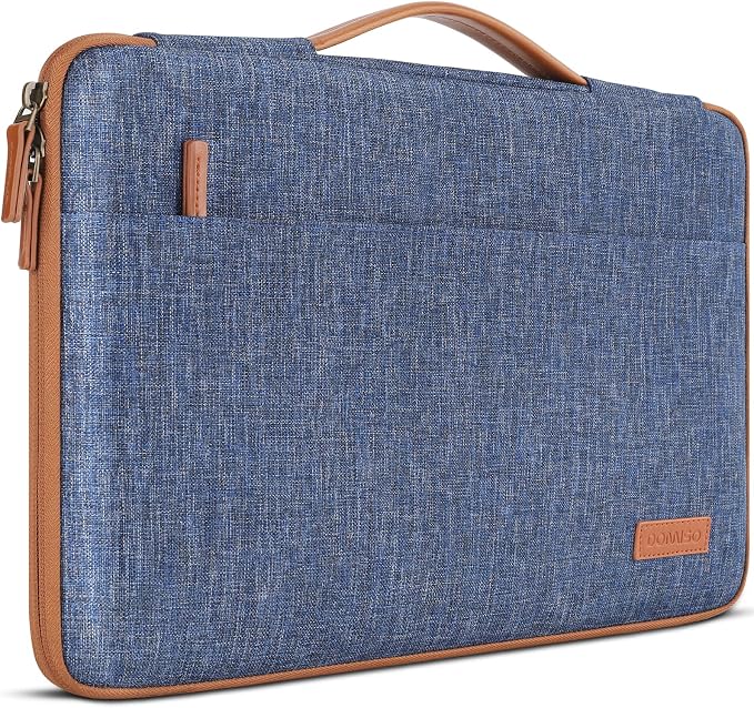 DOMISO 16 inch Laptop Sleeve Protective Case Cover Compatible with 16 16+ inch HP Dell ASUS Lenovo Chromebook,Waterproof Computer Cases Bag with Handle,Blue