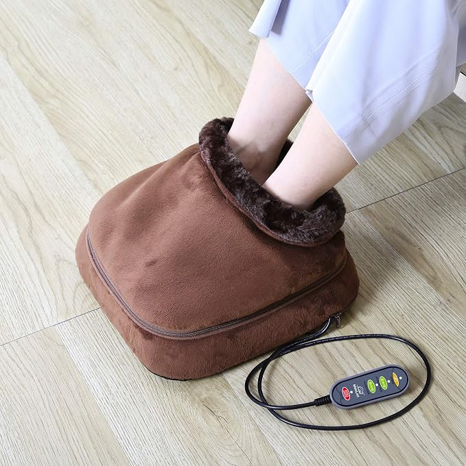 Snailax 3-in-1 Foot Warmer & Back Massager and Foot Massager with Heat, Foot Heater with Vibration Massage and 2 Settings Heat, Feet Warmers Massager for Foot,Leg,Back