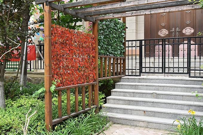 GLANT Expandable Fence Privacy Screen for Balcony Patio Outdoor,Decorative Faux Ivy Fencing Panel,Artificial Hedges (Single Sided Leaves)