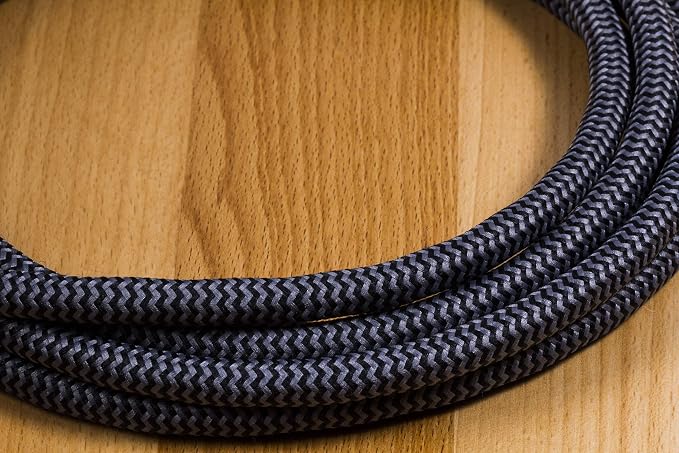GE 3-Outlet Power Strip Mini Extension Cord with Multiple Outlets 5 Inch Braided Short Cord Extension Cord Grounded Flat Plug UL Listed Black 45191