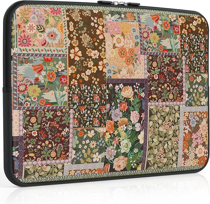iCasso Laptop Sleeve 15.6 inch, Compatible with MacBook Air 15 inch, Vintage Shockproof Laptop Case 15.6'', Slim Protective Travel Carrying Case for MacBook Pro 16, Lenovo Dell Asus HP, Brown