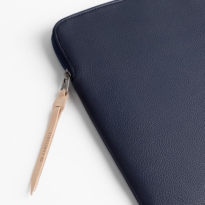 Comfyable Slim Protective Laptop Sleeve Compatible with 13/14 Inch MacBook Air & MacBook Pro M5/M4/M3/M2 Pro/Max 2026, Mac Travel Case, Laptop Pouch, Slim PU Leather Cover, Blue