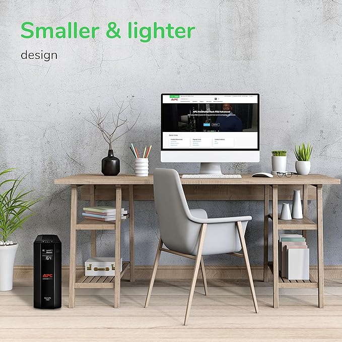 APC UPS Back-UPS Pro 1500VA UPS, 900W Battery Backup & Surge Protector, AVR, 10 Outlets (NEMA 5-15R), LCD, BX1500M Uninterruptible Power Supply for Computers, Wi-Fi Routers, Home Office Electronics