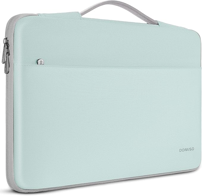 DOMISO 14 inch Laptop Case Sleeve Protective Cover Compatible with 15 inch MacBook Air M4 M3 M2,MacBook Pro,14-15 inch HP Dell ASUS Lenovo Chromebook,Waterproof Computer Cases Bag,Mint Green