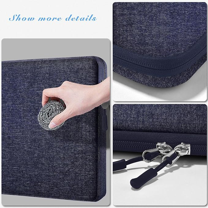 Hseok Laptop Case 13.3-14 Inch Sleeve, Water-Resistant Computer Bag Compatible with MacBook Neo/Pro 14" M5/M4/M3/M2/M1 and All 13.3" Mac Air/Pro, XPS 14 and Most Popular 13.3"-14" Notebook，D01B01