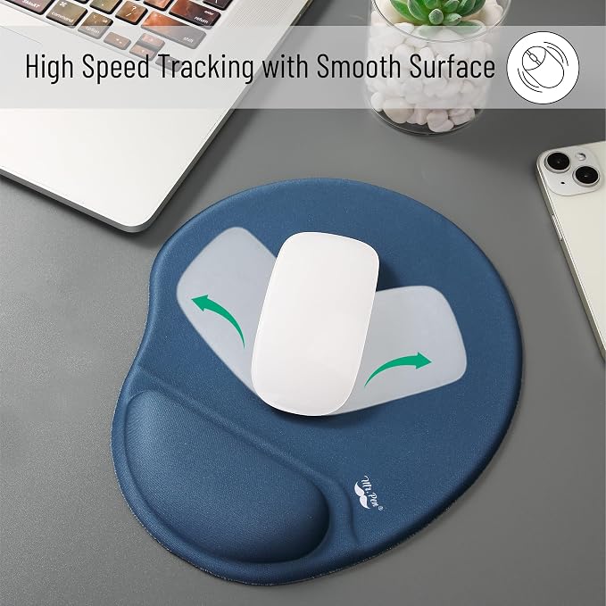 Mr. Pen- Ergonomic Mouse Pad with Wrist Rest, Breathable Fabric with Memory Foam Cushion, Non-Slip Rubber Base, Gel Mouse Pad with Wrist Support