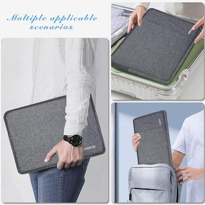 Hseok Laptop Sleeve 15.6 16 inch Case Compatible with MacBook Neo 16, MacBook Pro 16" M5/M4/M3/M2/M1, MacBook Air Pro 15", XPS 16, Most 15" 15.6" 16" Notebooks,L01G07