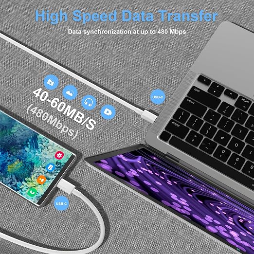 2Pack for Apple USB C to USB C Charging Cable 3ft 60W,Type C to Type C Fast Charger Cord,for iPhone 16 E/17/Air/15/Pro/Plus/Pro Max,for MacBook Pro/Air,for iPad Pro12.9/11in,Air 4/5,Mini 6/7 - Black