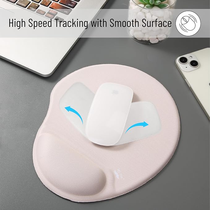 Mr. Pen- Ergonomic Mouse Pad with Wrist Rest, Breathable Fabric with Memory Foam Cushion, Non-Slip Rubber Base, Gel Mouse Pad with Wrist Support