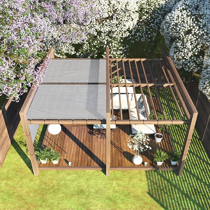 ColourTree Customized Size Fence Screen Privacy Screen Grey 8' x 110' - Commercial Grade 170 GSM - Heavy Duty - 3 Years Warranty - Cable Zip Ties Included