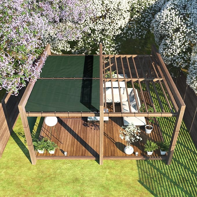 ColourTree Customized Size Fence Screen Privacy Screen Green 4' x 38' - Commercial Grade 170 GSM - Heavy Duty - Cable Zip Ties Included