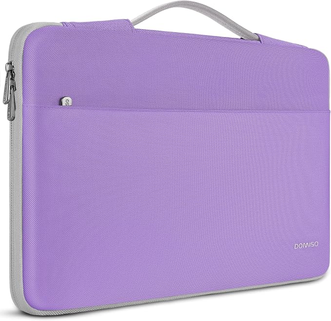 DOMISO 15.6 inch Laptop Case Sleeve Protective Cover Compatible with 16 inch MacBook Pro M4 M3 M2/Pro Max,15.6-16 inch HP Dell ASUS Lenovo Chromebook,Waterproof Computer Cases Bag with Handle,Purple