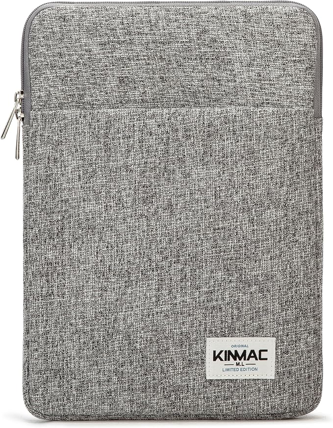 Kinmac 360° Protective Vertical Laptop Sleeve Case Cover Bag (Snow Grey, 12.5 inch-13.3 inch)